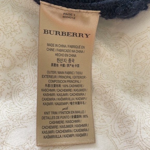 Pull de cachemire marine Burberry - Picture 4 of 5